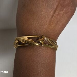 Vintage Monet Gold Plated Open-Work Link Bracelet